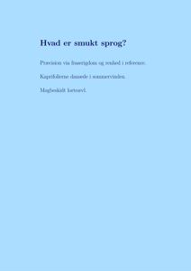 Hvad er smukt sprog?